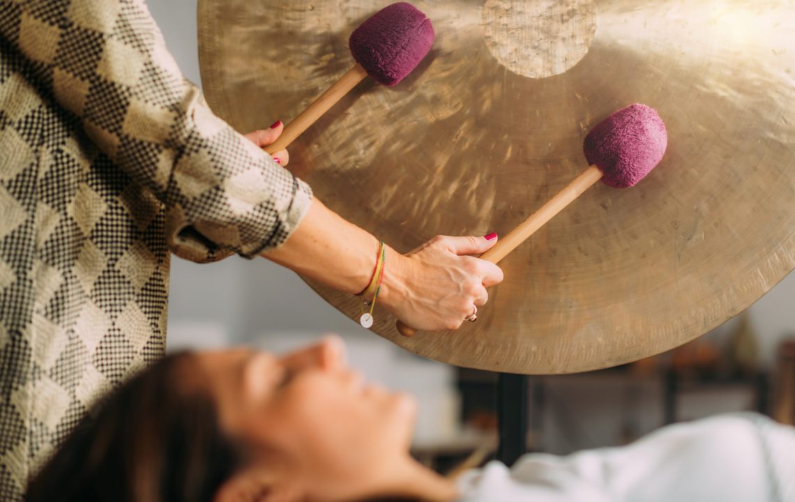 Gong,Sound,Healing,Therapy,Session